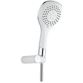 Aloni Bianco Handbrause Set mit Brauseschlauch und Wandhalterung weiß chrom