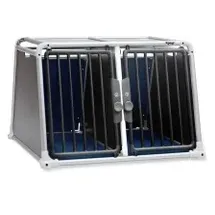4pets Hundetransportbox ECO 22 L Schwarz/Blau/Silber
