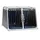 4pets Hundetransportbox ECO 22 L Schwarz/Blau/Silber