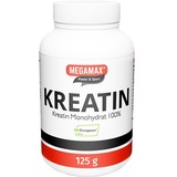 MEGAMAX Kreatin Monohydrat 100% Pulver 125 g