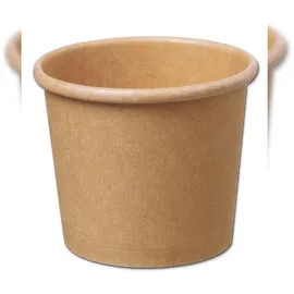 Blanc HYGIENIC Dressingbecher klein, Becher braun 30ml, 2000 Stück, to go, take away, biologisch abbaubar, Kraftpapier+ PE