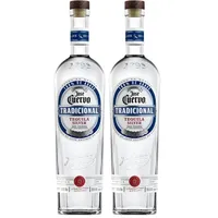 Jose Cuervo Tradicional Silver Tequila Mexiko (1 x 0,7l) – traditionell mexikanischer Tequila mit 38% Vol. aus blauer Weber Agave (Packung mit 2)