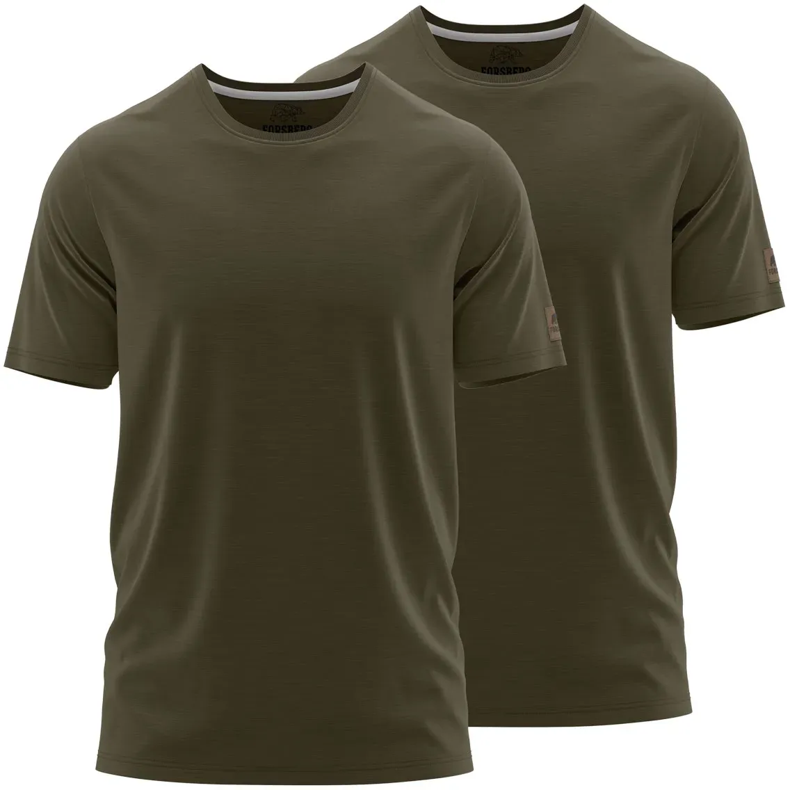 FORSBERG einfarbiges T-Shirt im Doppelpack