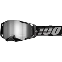 100% Armega Black Crossbrille verspiegelt Schwarz/Silber Silber Verspiegelt