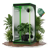 Kingpower Grow Zelt für Pflanzen Zuchtzelt Gewächshaus Box Zuchtschrank Garten Anzucht Gemüse Kräuter Grow Schrank Indoor Blumen klein Tomaten Hydro Green, Größe:80 x 80 x 180 cm (05)