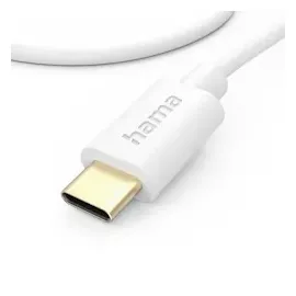 Hama Ladekabel, USB-C - USB-C, 1 m Weiß