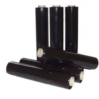 Paket.ag 6 Rollen Stretchfolie 23 my schwarz 500 mm