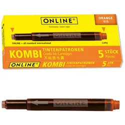 ONLINE® Tintenpatronen für Füller orange