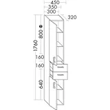 Burgbad Hochschr.Sys30 PG4 Sana 1760x350x320 Perlgrau Hochglanz, HS3537RF6563 HS3537RF6563