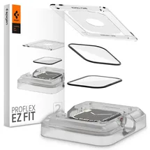 SPIGEN ProFlex EZ Fit Schutzfolie kompatibel mit Apple Watch 7 45mm, 2 Stück, Positionierhilfe für Installation, Anti-Kratzer, Kristallklar, Apple Watch 7 45mm Folie