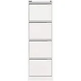 BISLEY Hängeregistraturschrank verkehrsweiß 4 Schubladen 41,3 x 62,2 x 132,1 cm