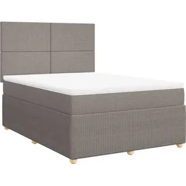 vidaXL Boxspringbett 140 x 200 cm Taupe