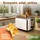 Bomann Bomann® Toaster 2 Scheiben | integrierter Brötchenaufsatz | extra breite Toastschlitze | Auftau-/Aufwärm-Funktion | Edelstahl | mit Brötchenaufsatz | TA 6080 CB