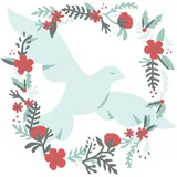 Sizzix 664931 Layered 4PK Dove Stencils, Papier, Multicolour, One Size