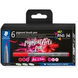 Staedtler pigment brush pen 371 reds & pinks sortiert, 6er-Set (371 C6-1)