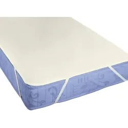 Matratzenauflage 120 x 200 cm Baumwolle Beige Creme