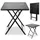 Brubaker Bergamo Beistelltisch 58 x 58 x 71 cm Grau/Schwarz