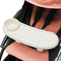 3 in 1 Baby Kinderwagen Snack Tablett Telefonschlitz Für Kleinkindgirl -Jungen Milchflaschenbecherhalter Für Die Meisten Kinderwagen Handläufen