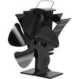 Holzofenventilator, 5-Flügel-Ofenventilator, leiser, wärmebetriebener Kaminventilator für Holz-/Kamin-/Gas-/Holzscheit-/Pelletöfen FLITI