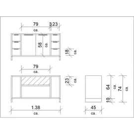 Woodkings Waschtisch Sydney Wildeiche II - Braun