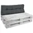 Beautissu Palettenkissen 120 x 40 x 20 cm grau 1 St.