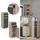 Vicco J-Shape Midischrank 30 x 95 cm Grau/Braun