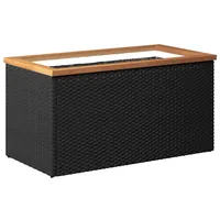 Pflanzkübel Schwarz 40X40X40 Cm Poly Rattan