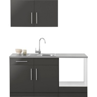 wiho Küchen Küche »Cali«, wahlweise mit E-Geräten, Breite 160 cm grau