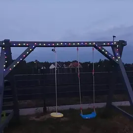 gardlov LED-Lichterkette Solargirlande 7m 50-flammig IP44 bunt/weiß