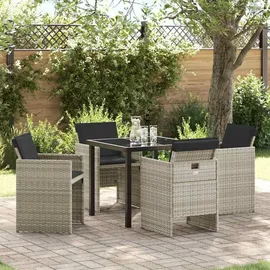 vidaXL Garten Essgruppe 5-tlg. Hellgrau