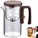 Magnetische Teekanne mit Griff & Ausguss 520 ml Glas -Teekanne mit Infuser für lose Tee -hitzebeständige abnehmbare, waschbare Teekanne mit Deckel für Zuhause, Büro, Teehaus