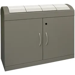 stumpf Abfalltrennung TD 4-aspect-plus-, soft-mokka/Edelstahl, verz. Innenbehälter, 4x45 Liter