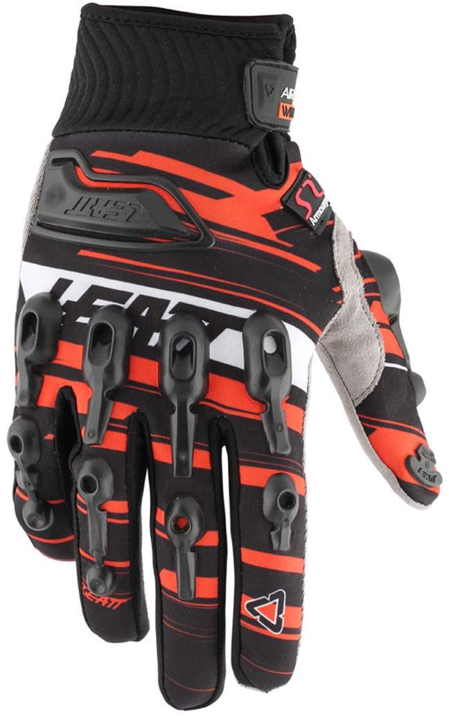 Leatt AirFlex Wind Handschoenen, zwart-oranje, XS