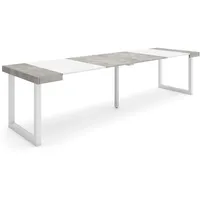 SKRAUT HOME Ausziehbarertisch, 302x90x73cm, Für 14 Gäste, Massivholz Beine,
