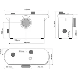 Yato Wasserpumpe WAVE WC-PUMPE 600W MIT MAHLWERK