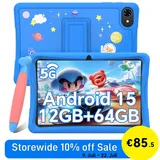 VekfulPC K10 Kids Kinder Tablet 10.1 Zoll Android 15 12GB+64GB WiFi 6 5000mAh