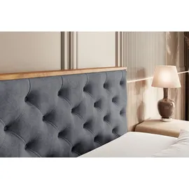 altdecor Boxspringbett 180 x 200 cm H3 Grau