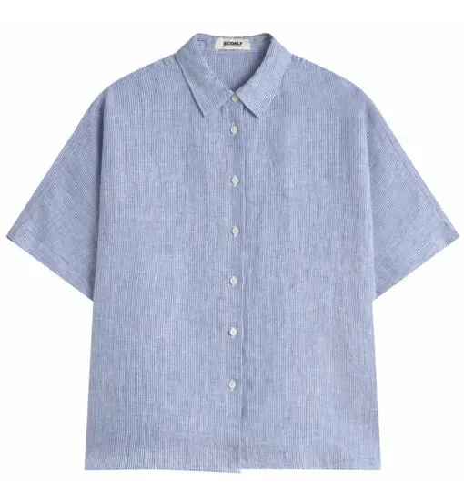 Ecoalf Melania Stripes W - Kurzarmhemd - Damen - Blue/White - XS