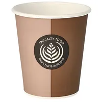 Papstar Starpak Trinkbecher, Pappe "To Go" 0,2 l Ø 8 cm, 9,1 cm