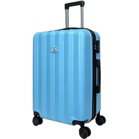 MY TRAVEL BAG ABS Hartschalen-Koffer Trolley Reisekoffer Tasche (Handgepäck-Mittel-Groß-Set) Zwillingsrollen (Hellblau, Handgepäck (55cm))
