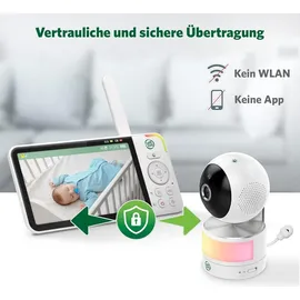 LEAPFROG LF915 Baby Monitor with Camera, Colour Night Vision, 5 Inch HD 720p Display, 360 Degree Pan-Tilt, 8X Zoom, Night Light, Humidity/Temperature Sensor, Up to 300 m Range, Two Way Talk