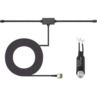 Bingfu 75 Ohm 300 Ohm DAB FM T-förmige Dipolantenne für den Innenbereich, digitales HD-Radio, Tisch-FM-Radio, Heim-Stereo-Receiver, AV-Audio-Video-Heimkino-Receiver, HDTV-TV-Tuner