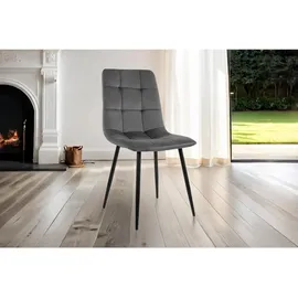 Sam SAM® Schalenstuhl mit Stoffbezug samt/grau ULLI - Grau,