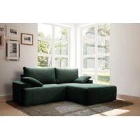 exxpo - sofa fashion Ecksofa Orinoko, L-Form, inkl. Bettfunktion und Bettkasten, in Cord grün