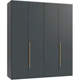 WIMEX Drehtürenschrank London 180 x 208 x 58 cm Schwarz