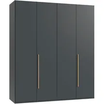 WIMEX Drehtürenschrank London 180 x 208 x 58 cm Schwarz