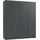 WIMEX Drehtürenschrank London 180 x 208 x 58 cm Schwarz
