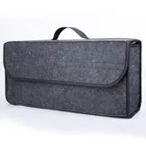 Multifunktionale Kofferraumtasche, Faltbar, Aus Weichem Filz, Grau, 50 × 17 × 24 Cm