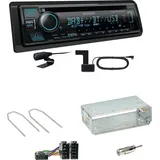 Kenwood KDC-BT560DAB Bluetooth DAB Einbauset für Dacia Logan Sandero bis 2011