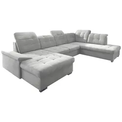 Wohnlandschaft Zira Silberfarben Nylon/Mikrofaser